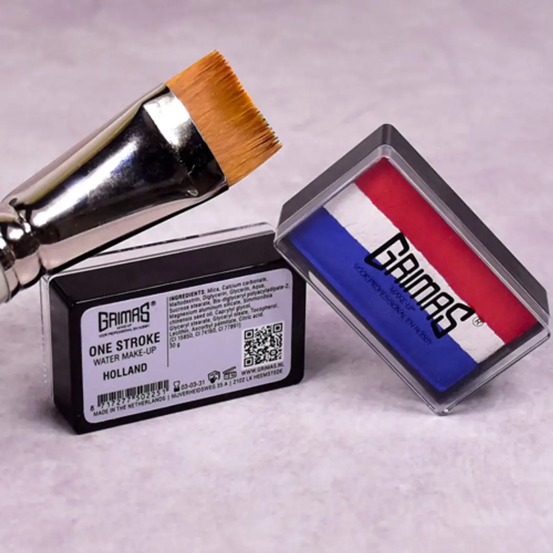 Grimas One Stroke Holland - 30g - Rood Wit Blauw