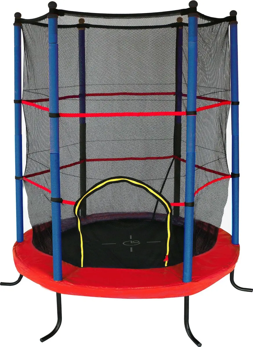 Garlando Combi XS Trampoline 140cm - Veiligheidsnet - Rood/Blauw
