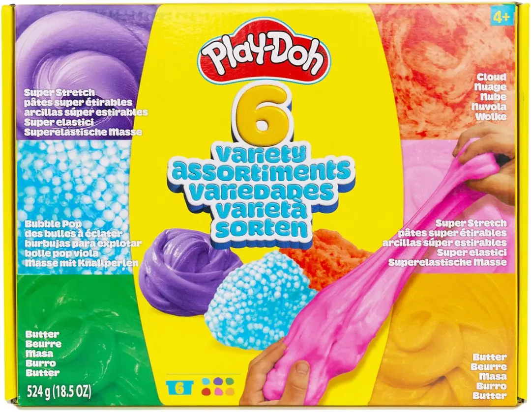Play-Doh Slijmset 6 Potjes - Butter/Cloud/Superstretch/Bubble Pop - afbeelding 2 van 5