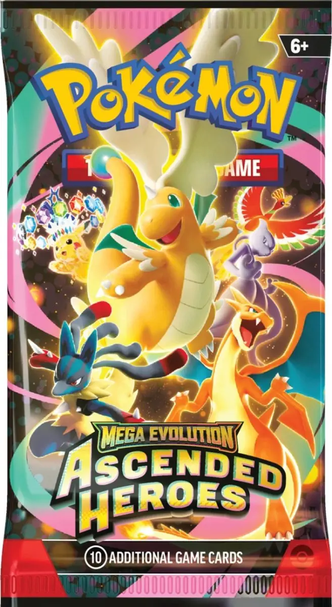 Pokémon Mega Evolution Ascended Heroes TCG - 6 Booster Packs