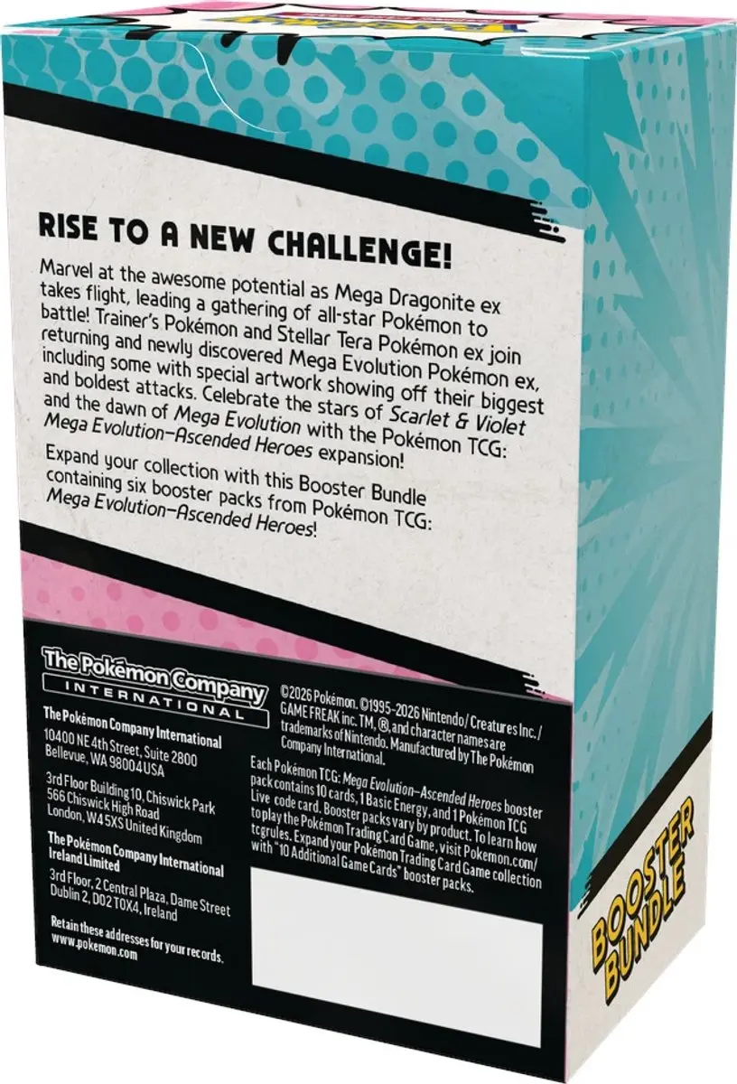 Pokémon Mega Evolution Ascended Heroes TCG - 6 Booster Packs