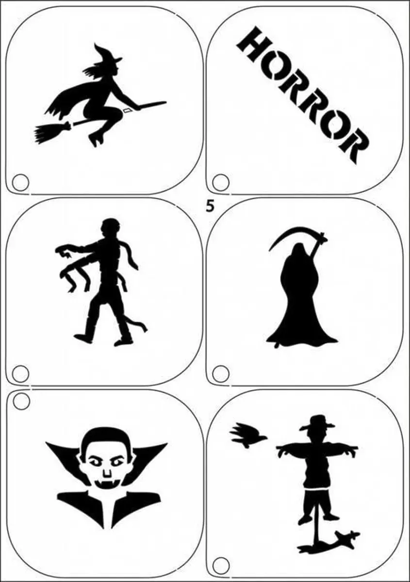 Grimas Schminksjabloon Halloween Nr.5