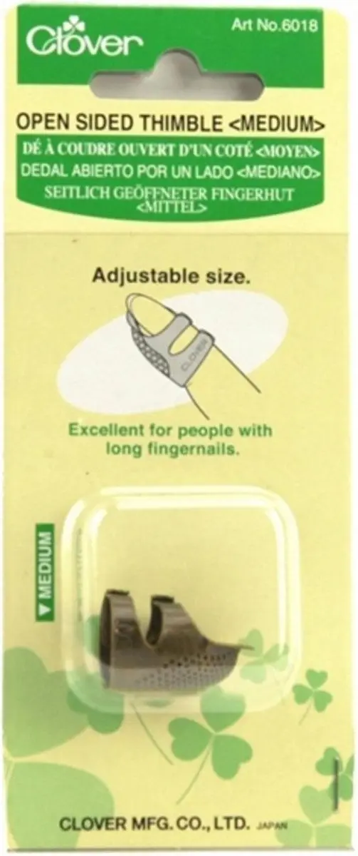 Clover Open Sided Thimble Medium - KRT