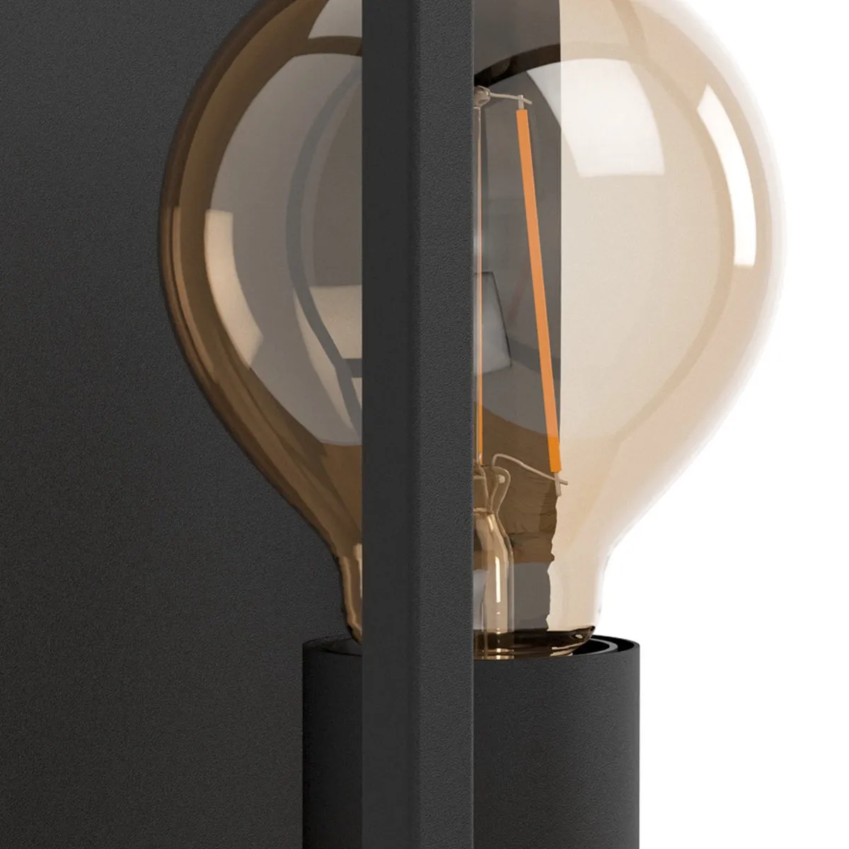 Eglo Libertad Wandlamp E27 - 24cm - Zwart/Bruin