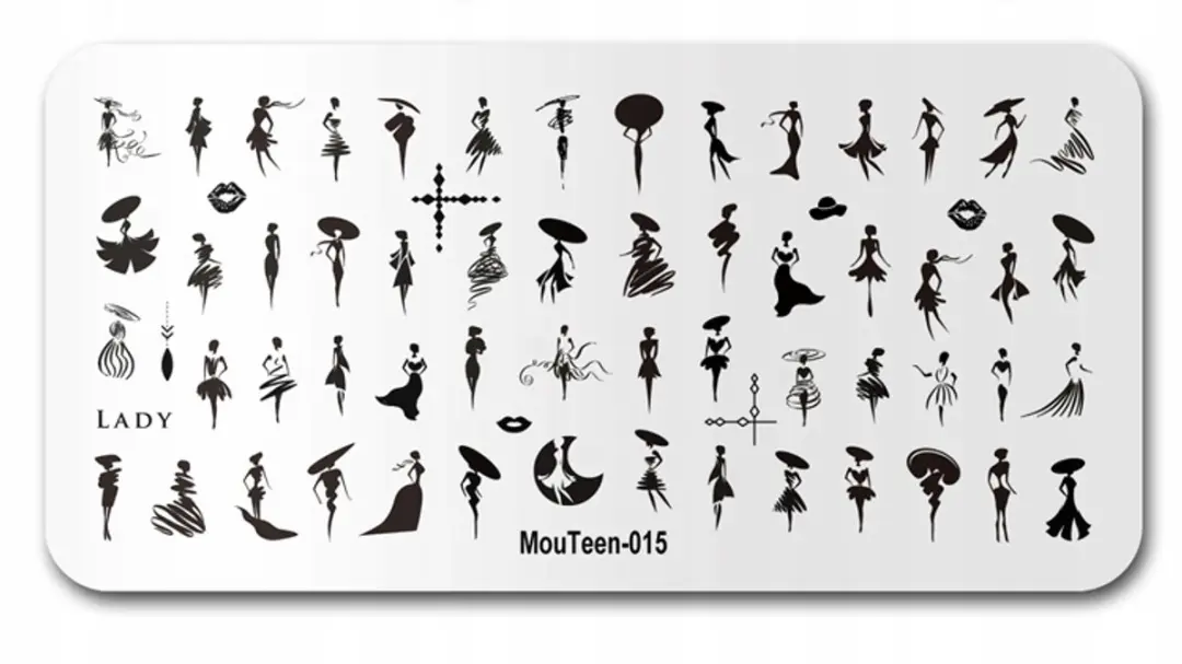 Born Pretty MouTeen MouTeen-015 Stempelplaat Nagels - Vrouwelijk Motief