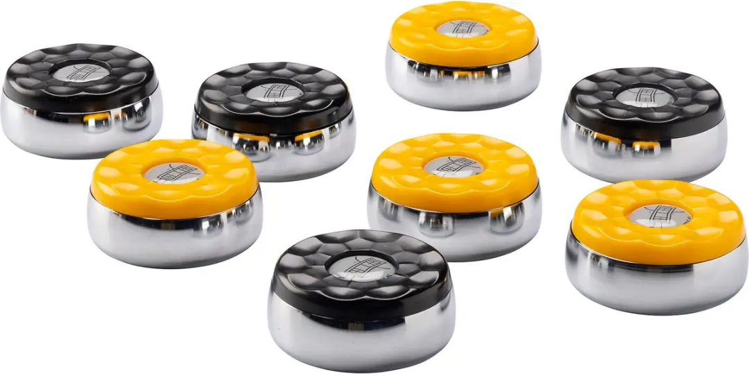 Buffalo Shuffleboard Pucks A07-TSP-2158 - 8 Stuks (4xZwart/4xGeel)