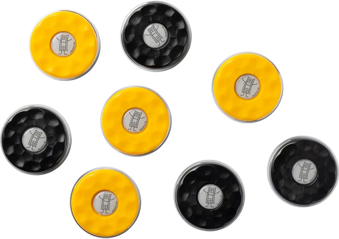 Buffalo Shuffleboard Pucks A07-TSP-2158 - 8 Stuks (4xZwart/4xGeel)