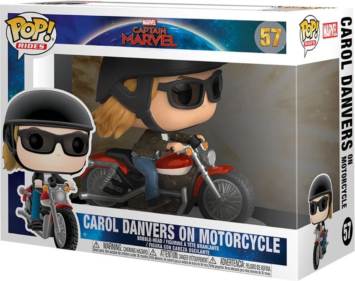 Funko POP! Carol Danvers Motorcycle Ride #57 Captain Marvel - Multi