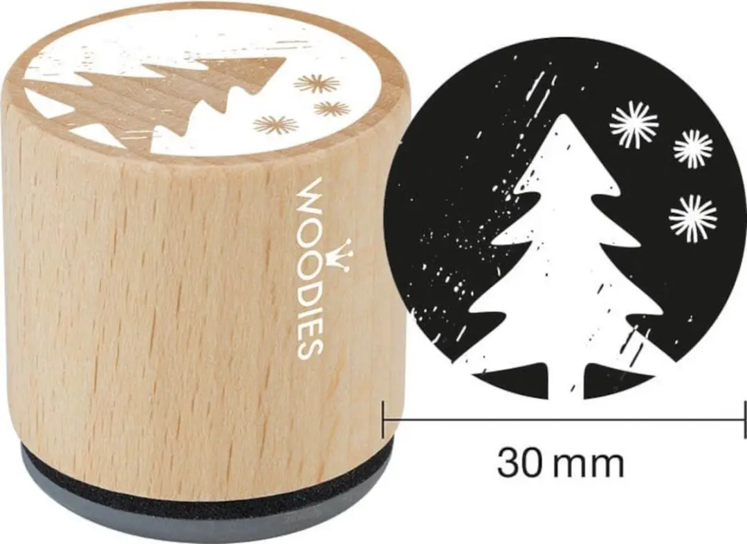 Woodies Houten Kerstboom Stempel