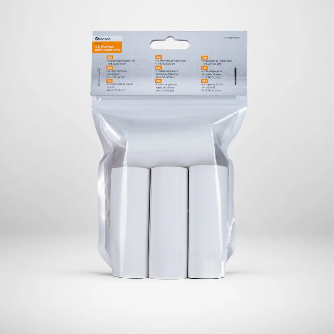 Denver PP40 Papierrollen 4 Stuks - 57x30mm Wit