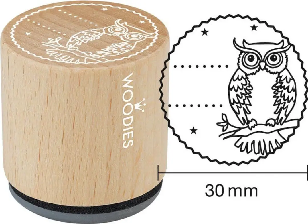 Woodies Houten Stempel Uil