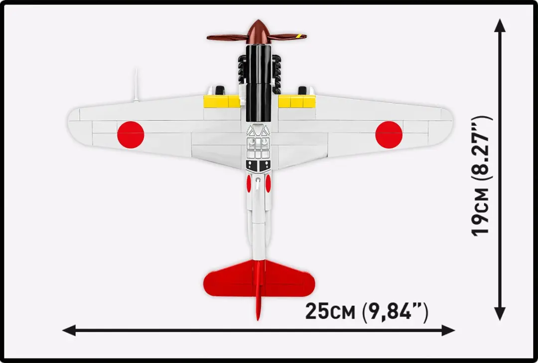 Cobi Kawasaki Ki-61 Hien - 141 Onderdelen - Geel/Rood/Wit/Zwart