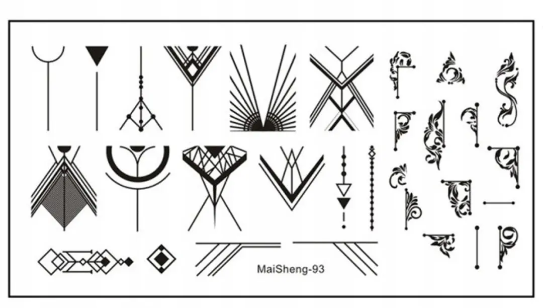 Born Pretty MaiSheng Stempelplaat Nagels - Geometrisch/French/Azteeks