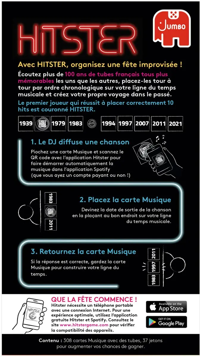 Hitster Chansons Françaises Franstalig Partyspel - 10 Spelers