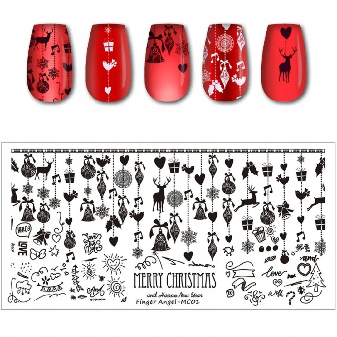 Born Pretty Finger Angel Nagelstempelplaat MC 01
