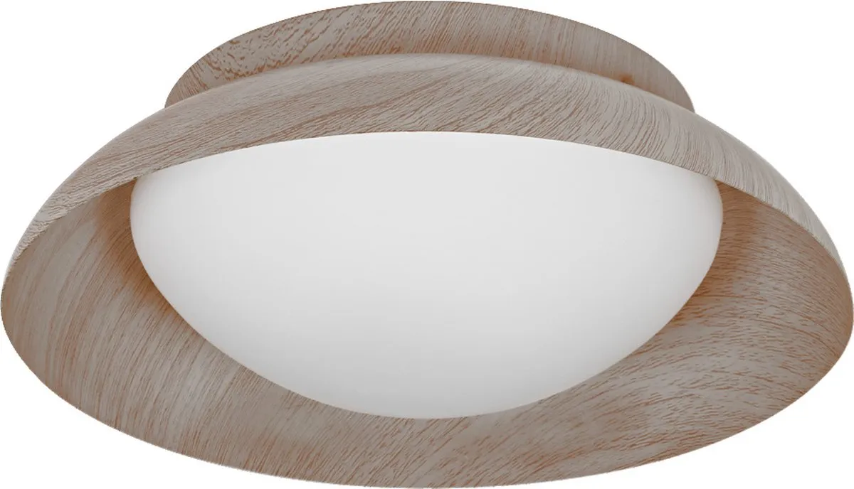 LEDVANCE Orbis Milan Plafondlamp 2xE27 Houtkleur