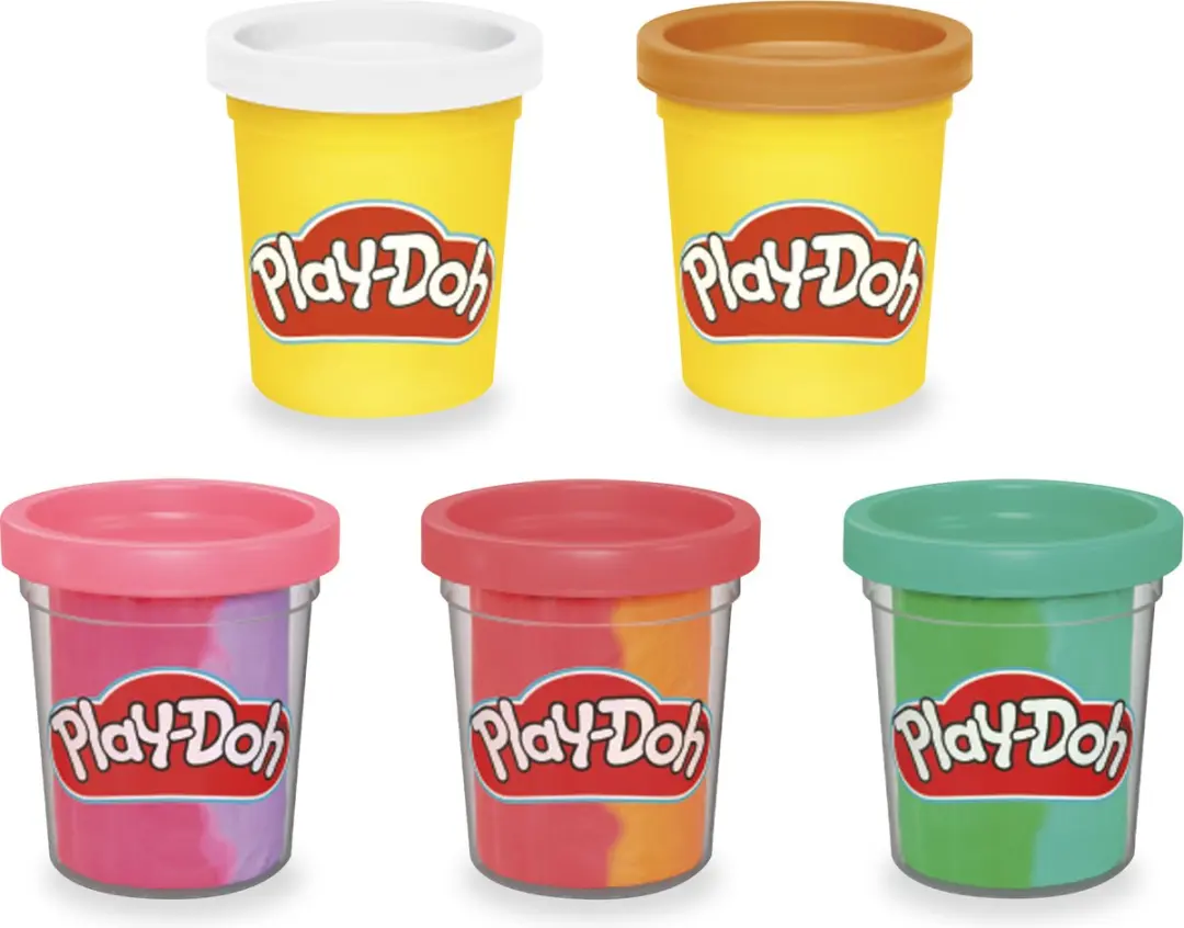 Play-Doh Rainbow Softijs Speelset - 5 Kleipotjes - Meerkleurig