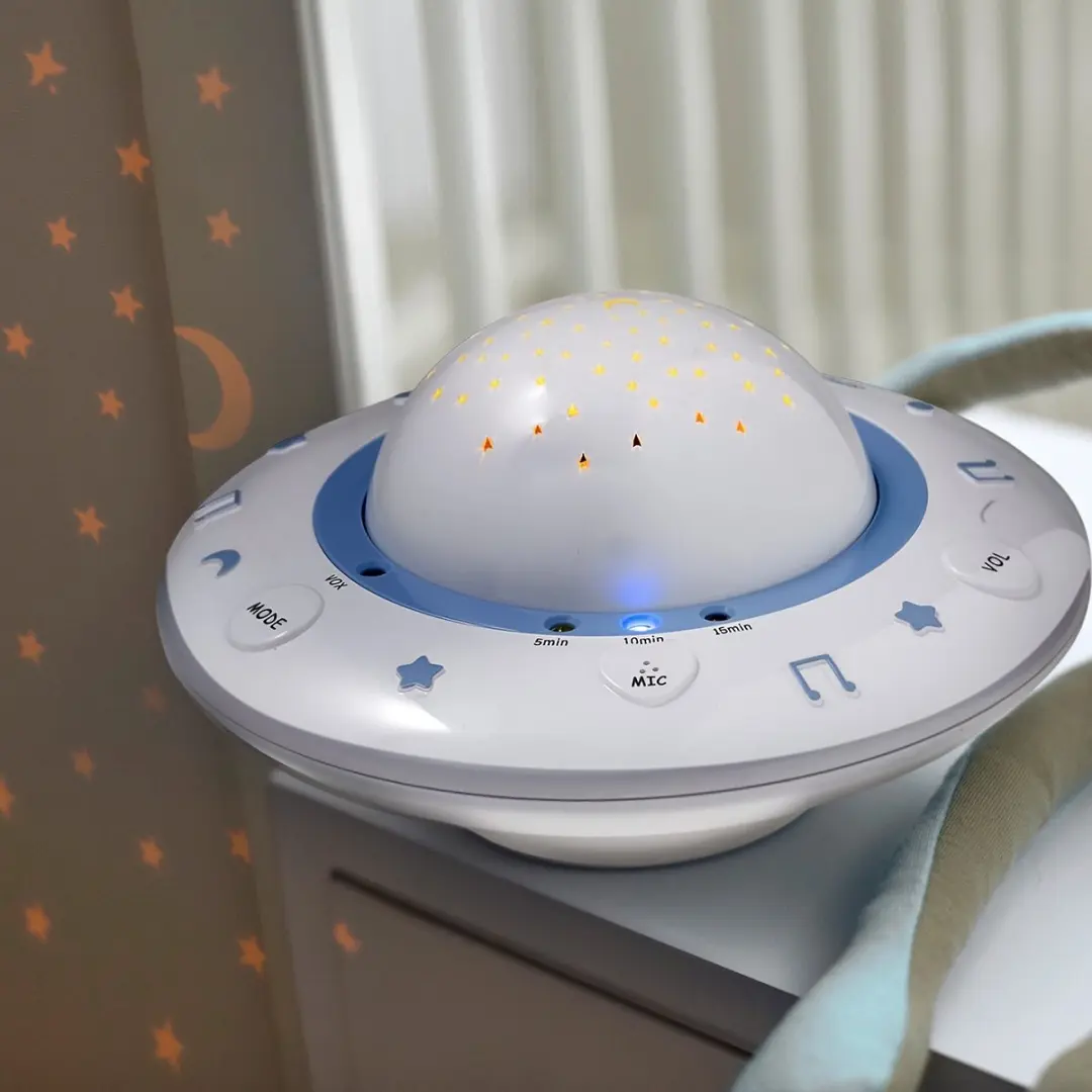 Alecto BC-125 Babyprojector - Rustgevende Slaapliedjes - Wit