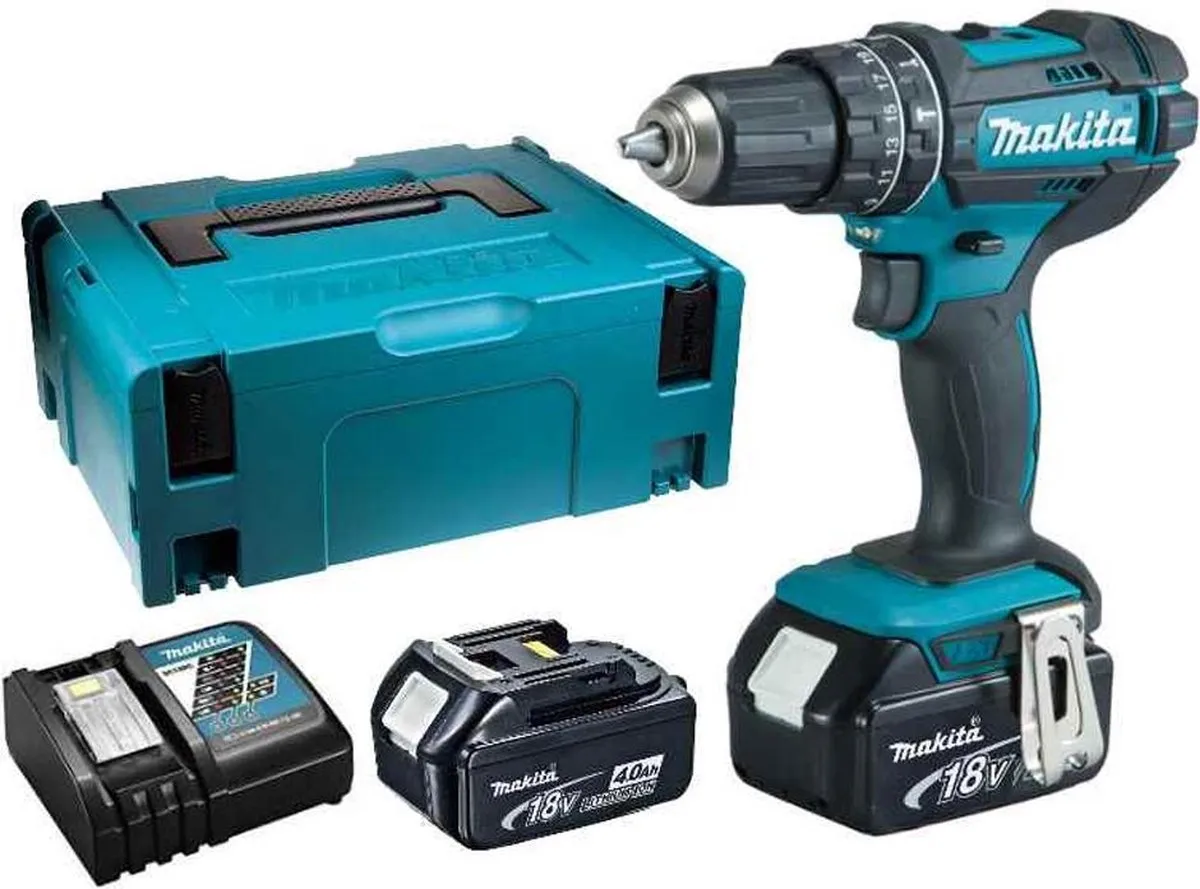 Makita DHP482RMJ Klopboor-/schroefmachine - 2x 4.0Ah accu