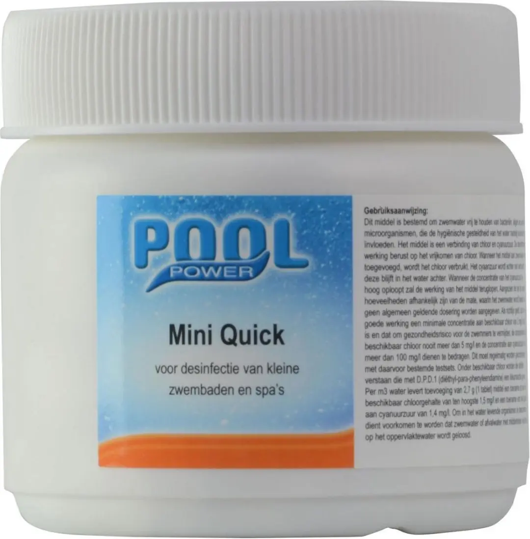 Pool Power Mini Quick Desinfectiemiddel 180 tabletten