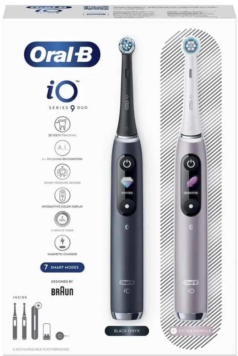 Oral-B iO Series 9 Duo - Zwart/Rozekwarts