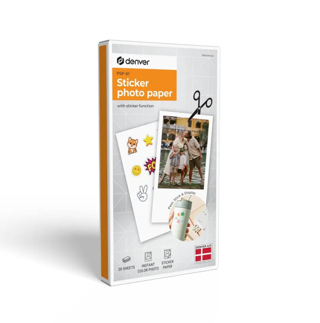 Denver PSP61 Stickerpapier Wit