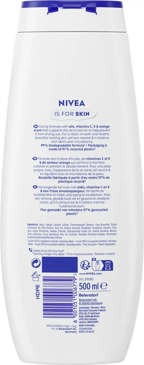 NIVEA Orange & Avocado Douchegel 500ml