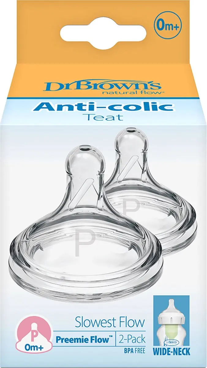 Dr. Brown's Options+ Prematuur Flesspeen - 2 Stuks