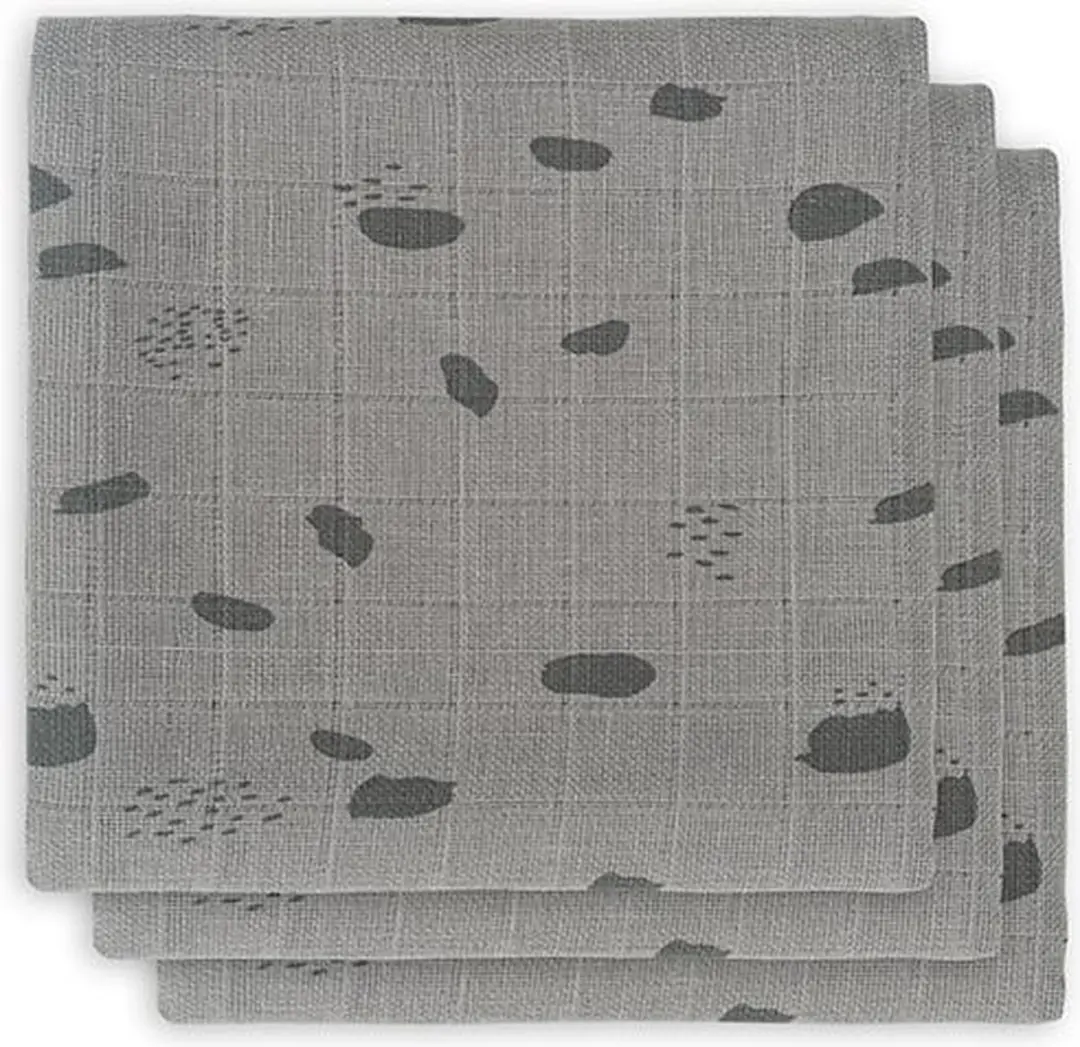 Jollein Monddoekjes Hydrofiel Spot Storm Grey