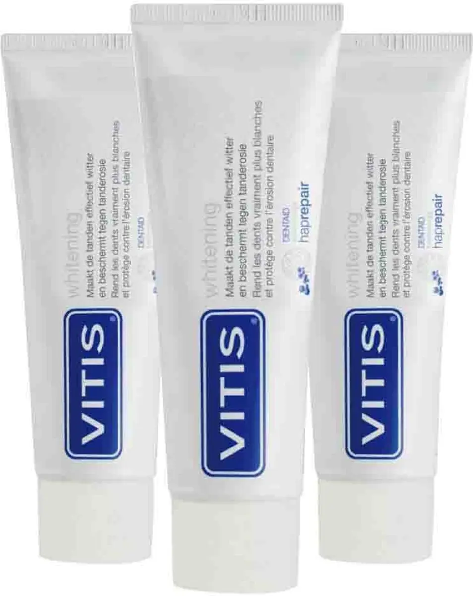 Vitis Whitening Tandpasta 3x75ml