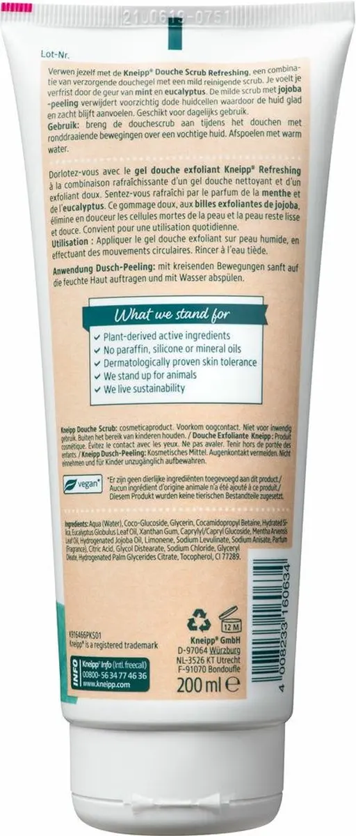 Kneipp Douche Scrub Mint & Eucalyptus 200ml