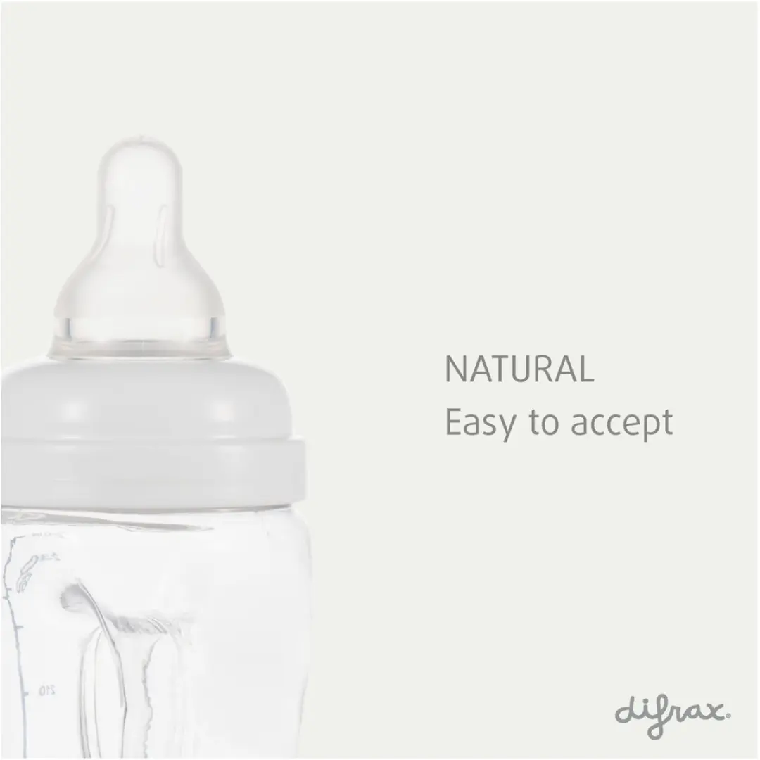 Difrax Handgreepfles 240ml - Anti Colic - Koffiebruin