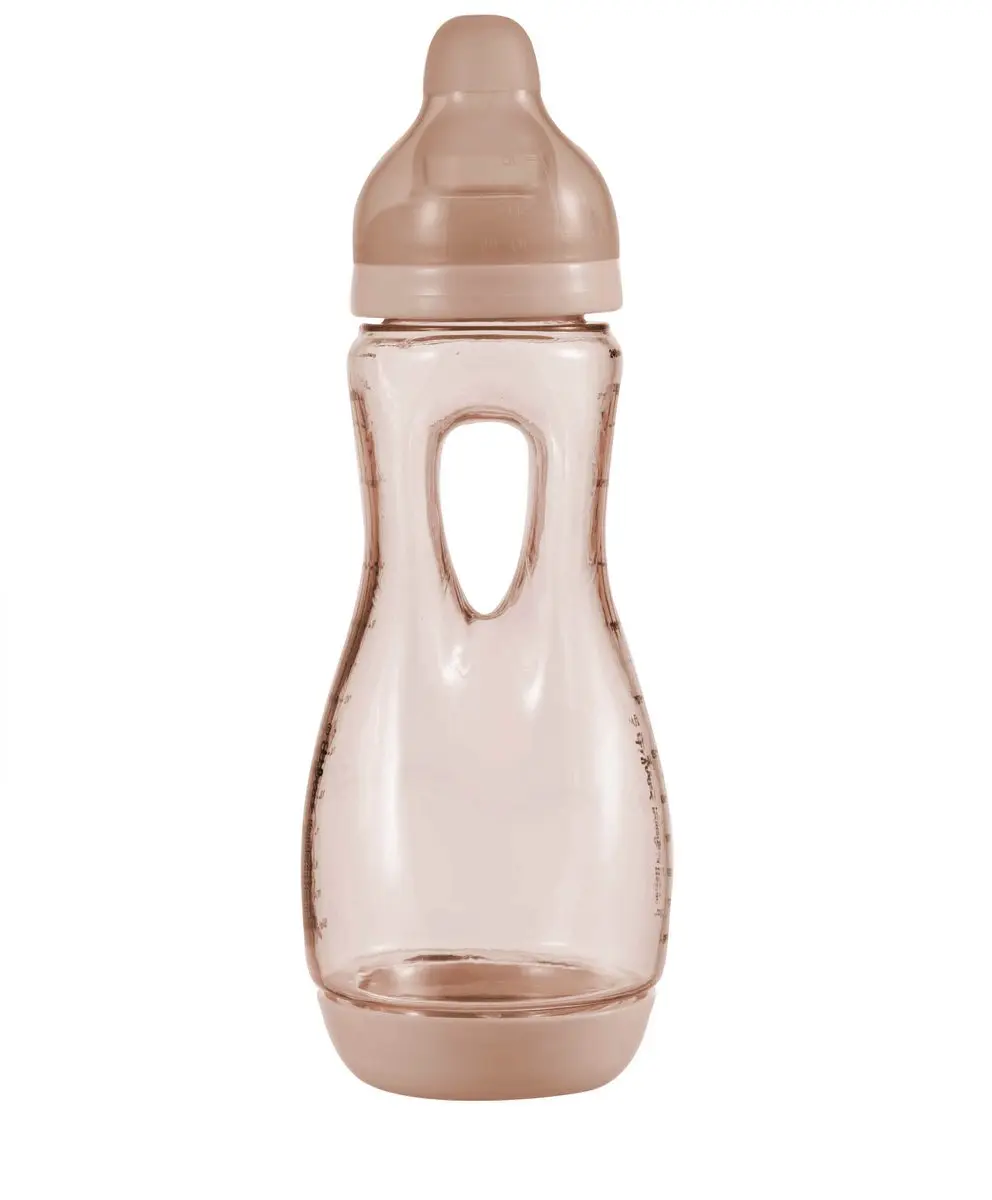 Difrax Handgreepfles 240ml - Anti Colic - Koffiebruin