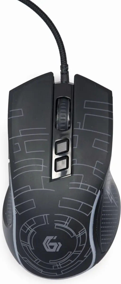 Gembird MUSG-RGB-01 Gamingmuis - 7 Knoppen - 3600 DPI - Zwart