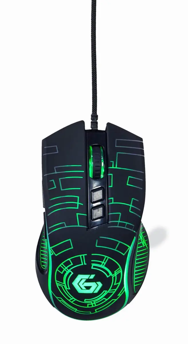 Gembird MUSG-RGB-01 Gamingmuis - 7 Knoppen - 3600 DPI - Zwart