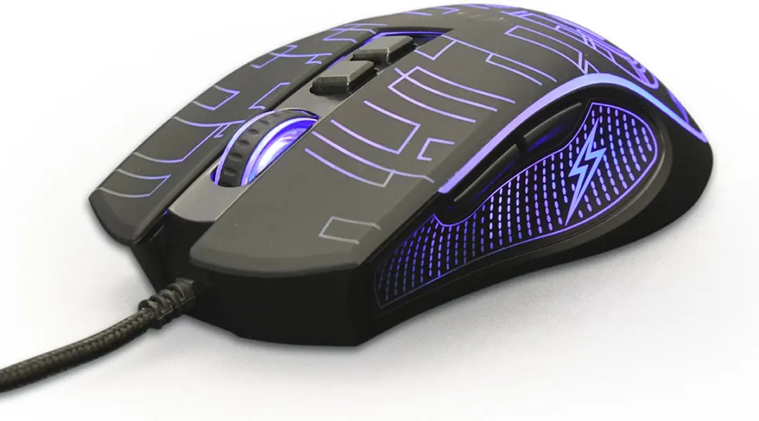 Gembird MUSG-RGB-01 Gamingmuis - 7 Knoppen - 3600 DPI - Zwart