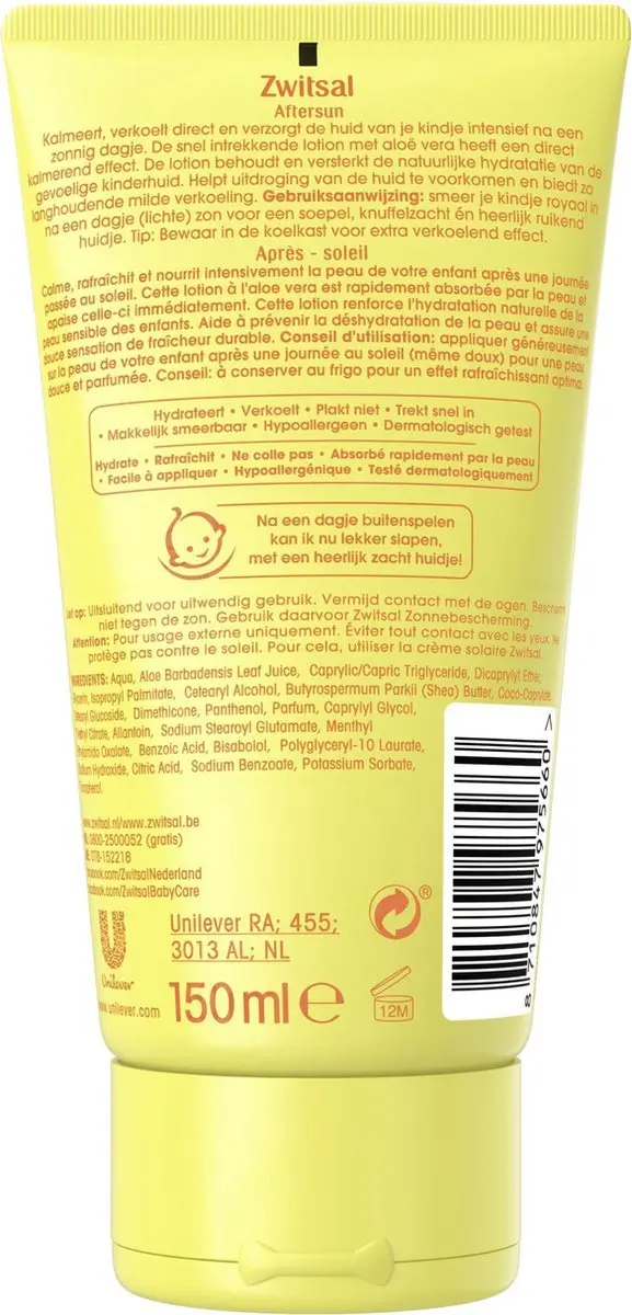 Zwitsal Na't Zonnetje Aftersun Lotion 150ml - 12 Stuks