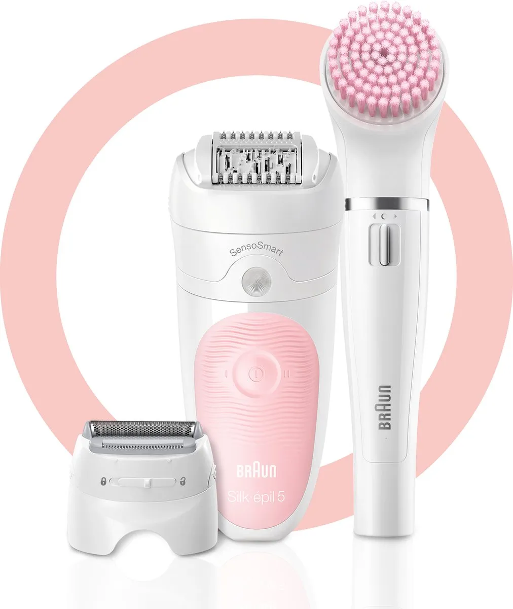 Braun Silk-épil 5 5-895 Epilator - Wit/Roze