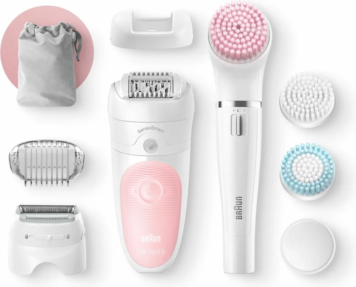 Braun Silk-épil 5 5-895 Epilator - Wit/Roze - afbeelding 6 van 6