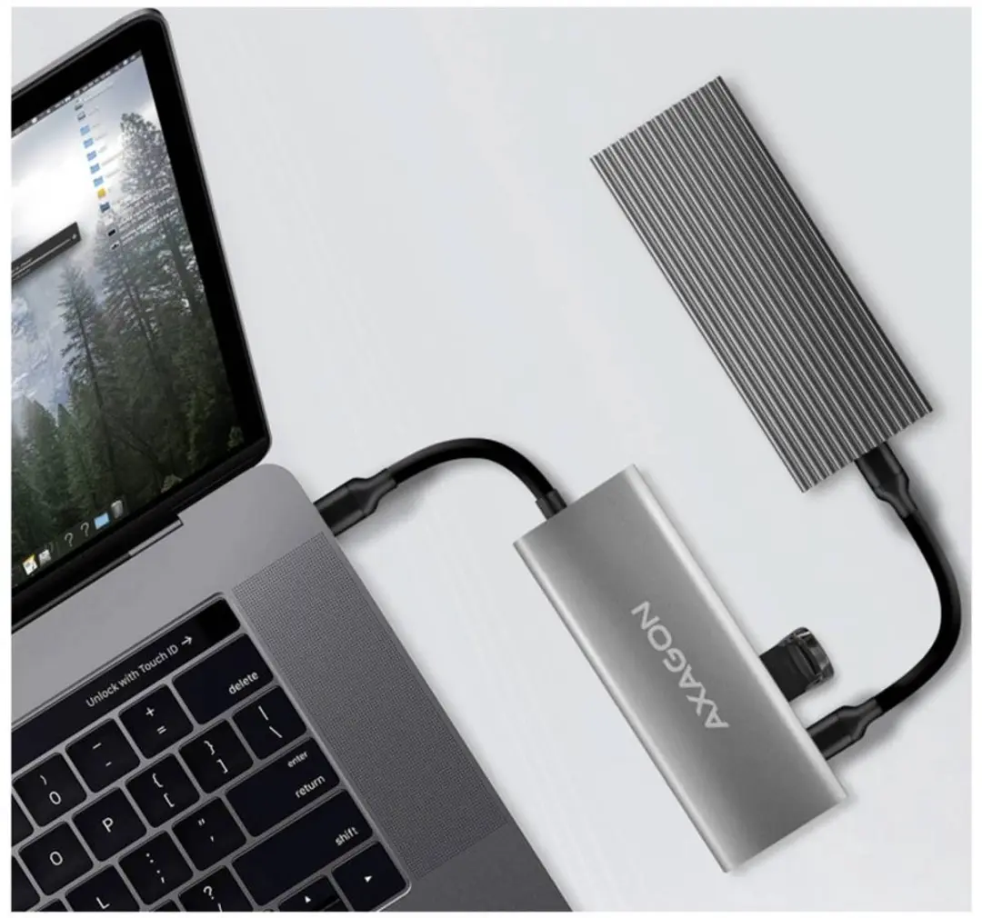 Axagon HMC-5G2 USB-C Dock - 4x USB 3.2 Gen2 - HDMI 1.4a - Grijs - afbeelding 6 van 6