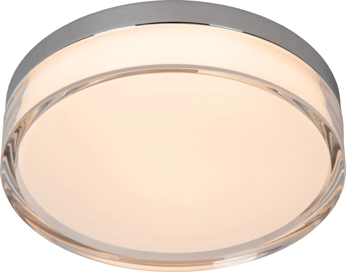 Lucide PLANO Plafonnière Badkamer - Ø23cm LED 11W 2700K/4000K IP44 - Opaal
