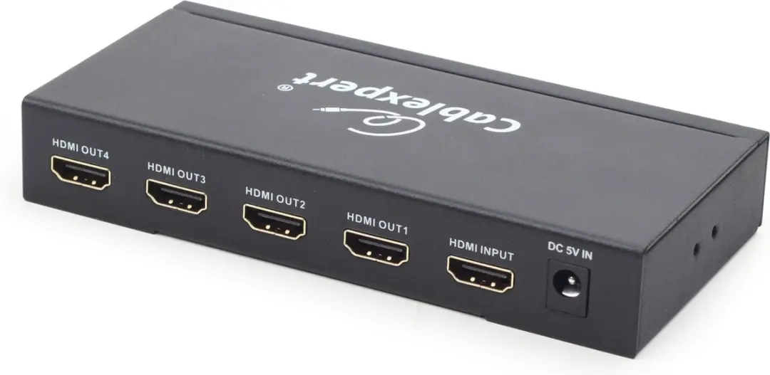 Gembird HDMI Splitter 4 Poorten 4K60 - Zwart