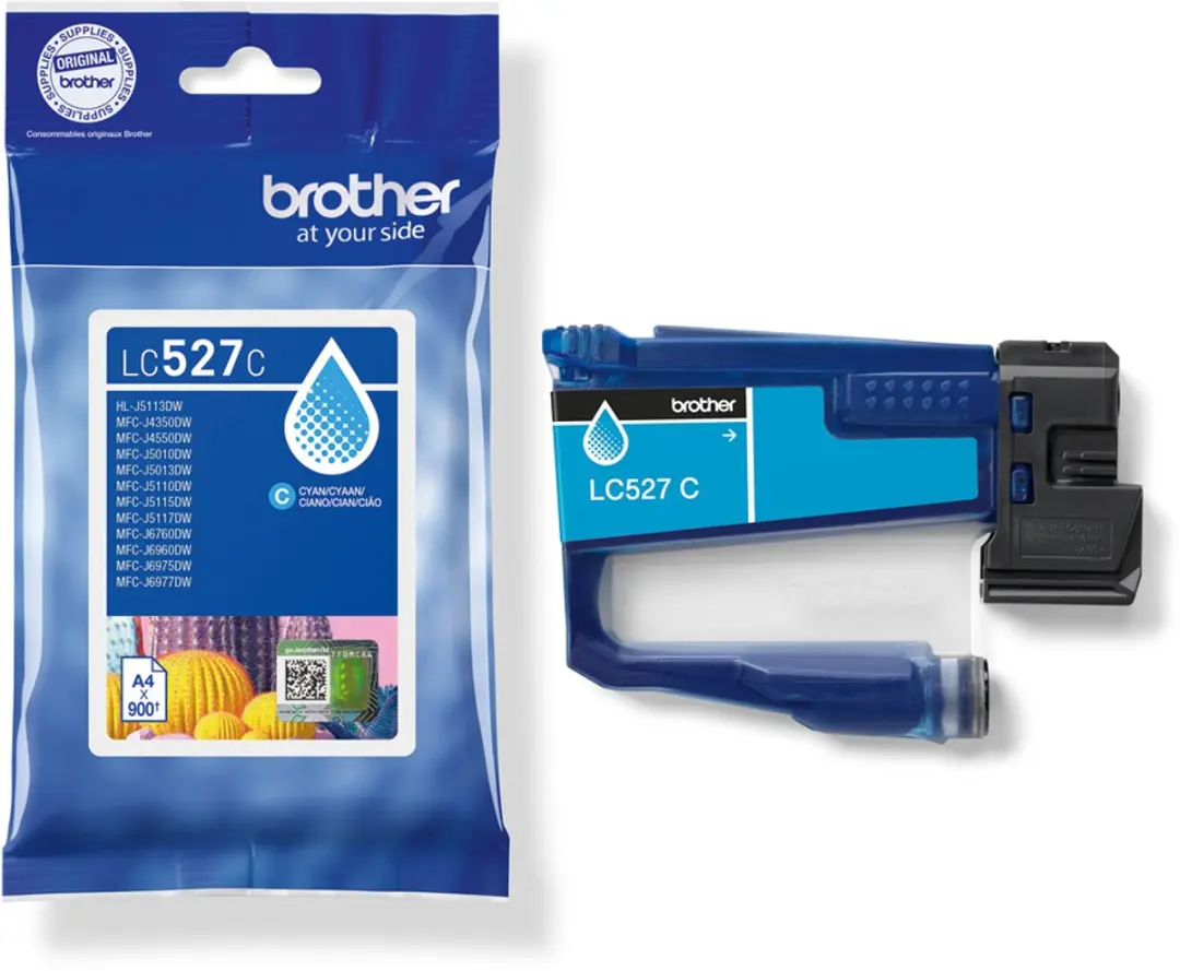 Brother LC527C Cyaan Inktcartridge - 900 pagina's