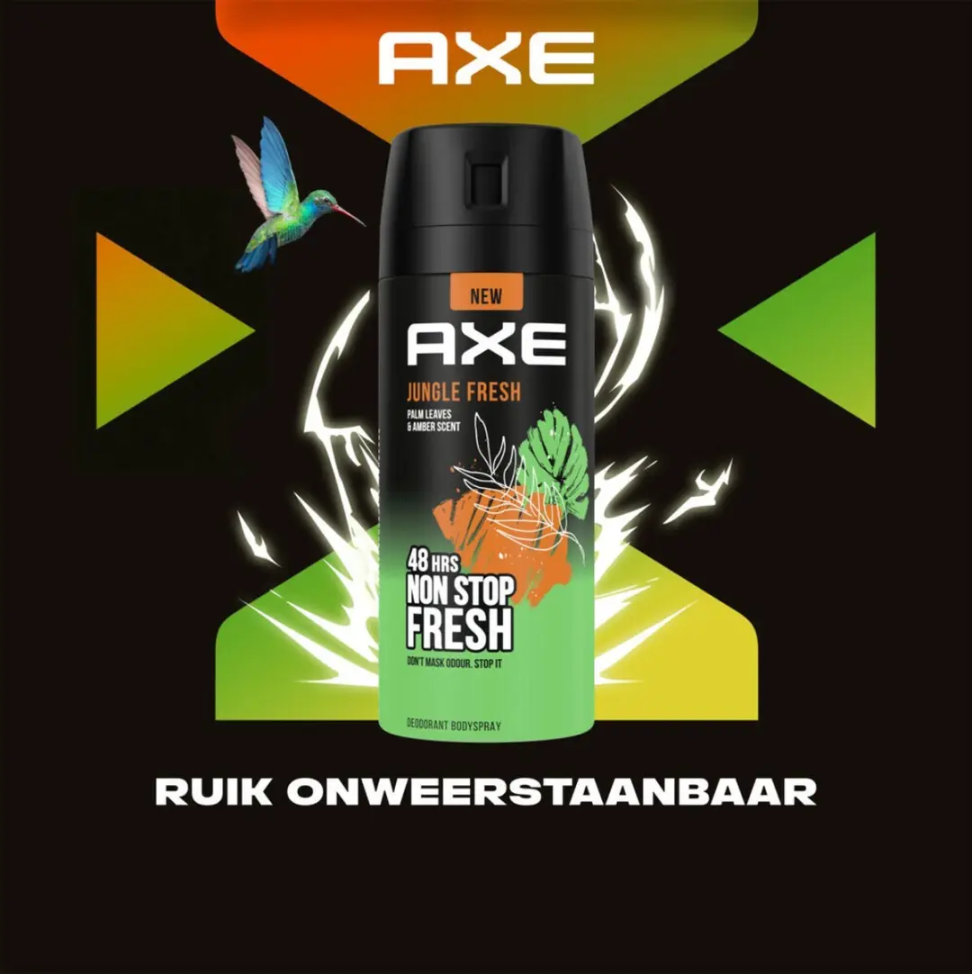 Axe Jungle Fresh 3-in-1 Douchegel & Bodyspray - 400ml