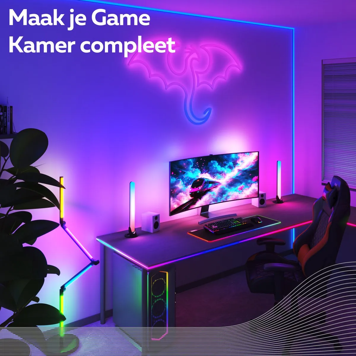 Calex Gaming LED Strip 150cm - Razer Chroma Compatibel RGBIC