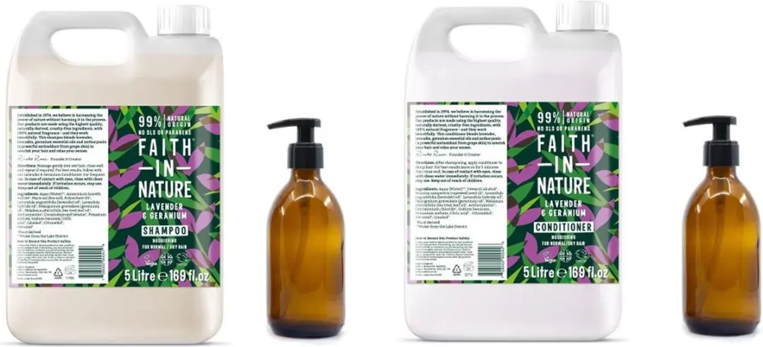 Faith In Nature Lavendel & Geranium Shampoo & Conditioner Refill