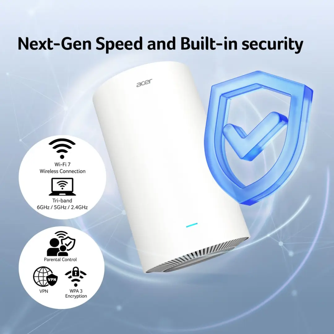 Acer Ovia T520 WiFi 7 Mesh Router - Tri-band 5764 Mbps - 2 Stuks