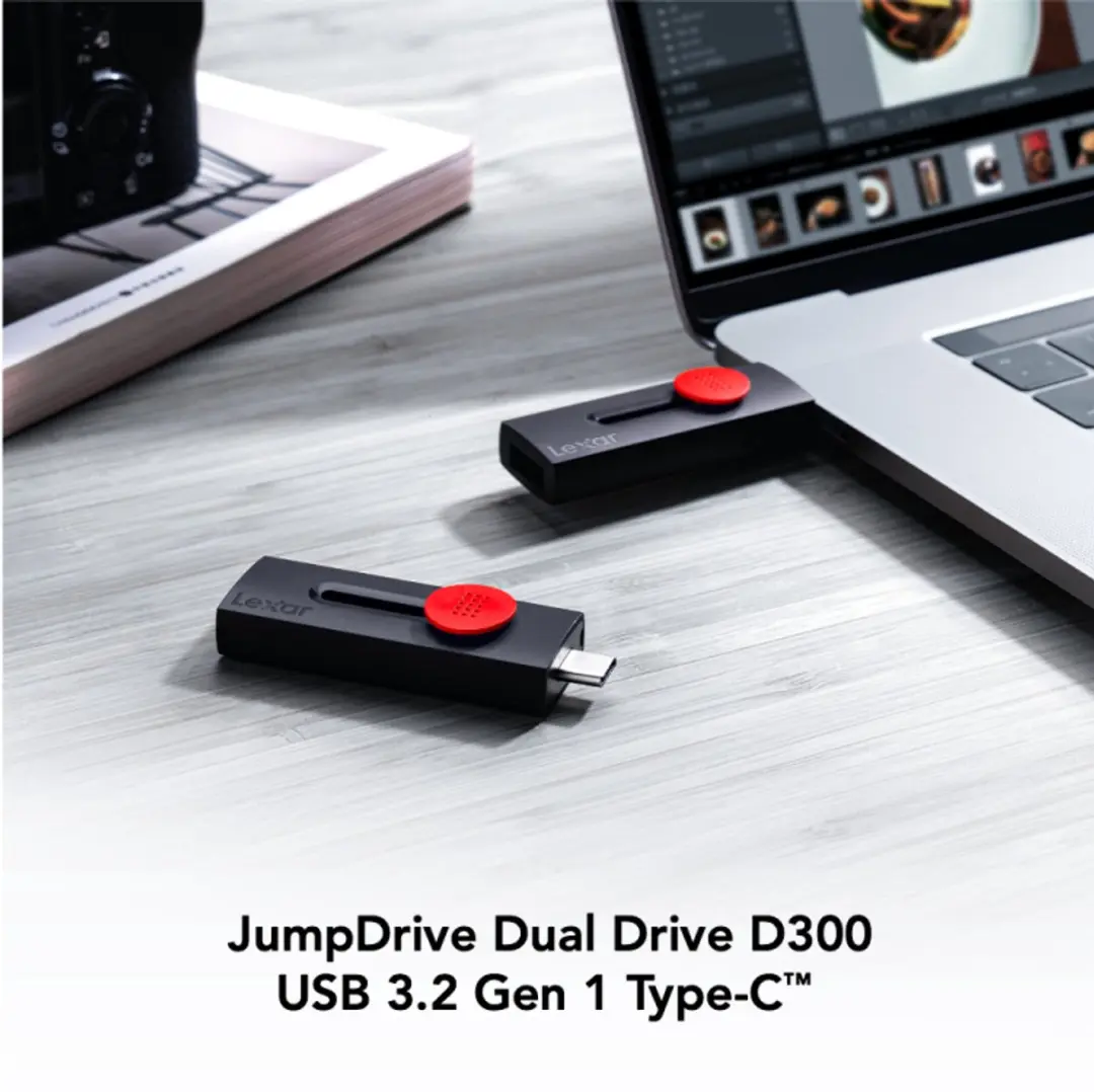 Lexar JumpDrive D300 LJDD300064G-BNBNG USB-stick 64GB - Zwart