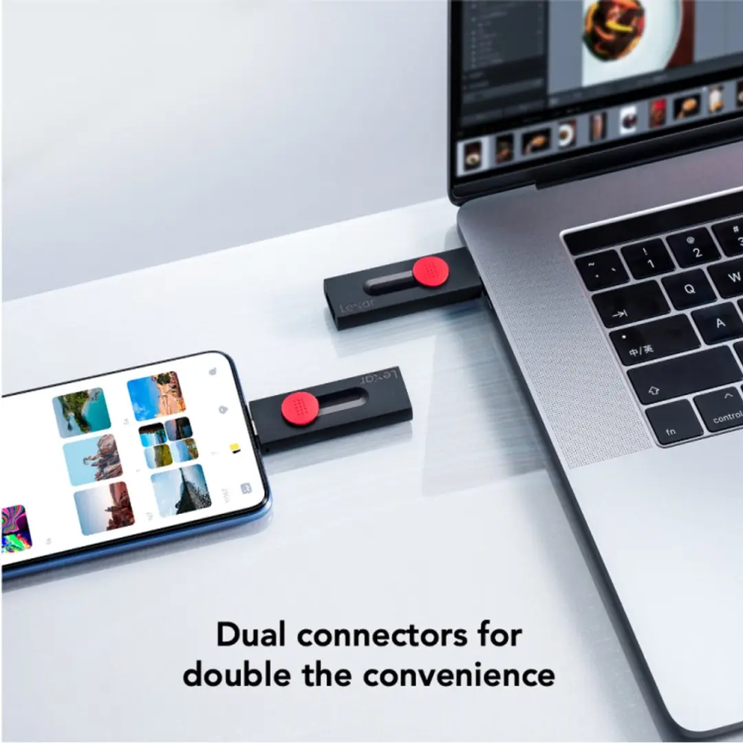 Lexar JumpDrive D300 LJDD300064G-BNBNG USB-stick 64GB - Zwart