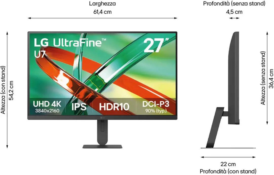 LG UltraFine 27U711B-B 27 Inch 4K IPS Monitor - sRGB